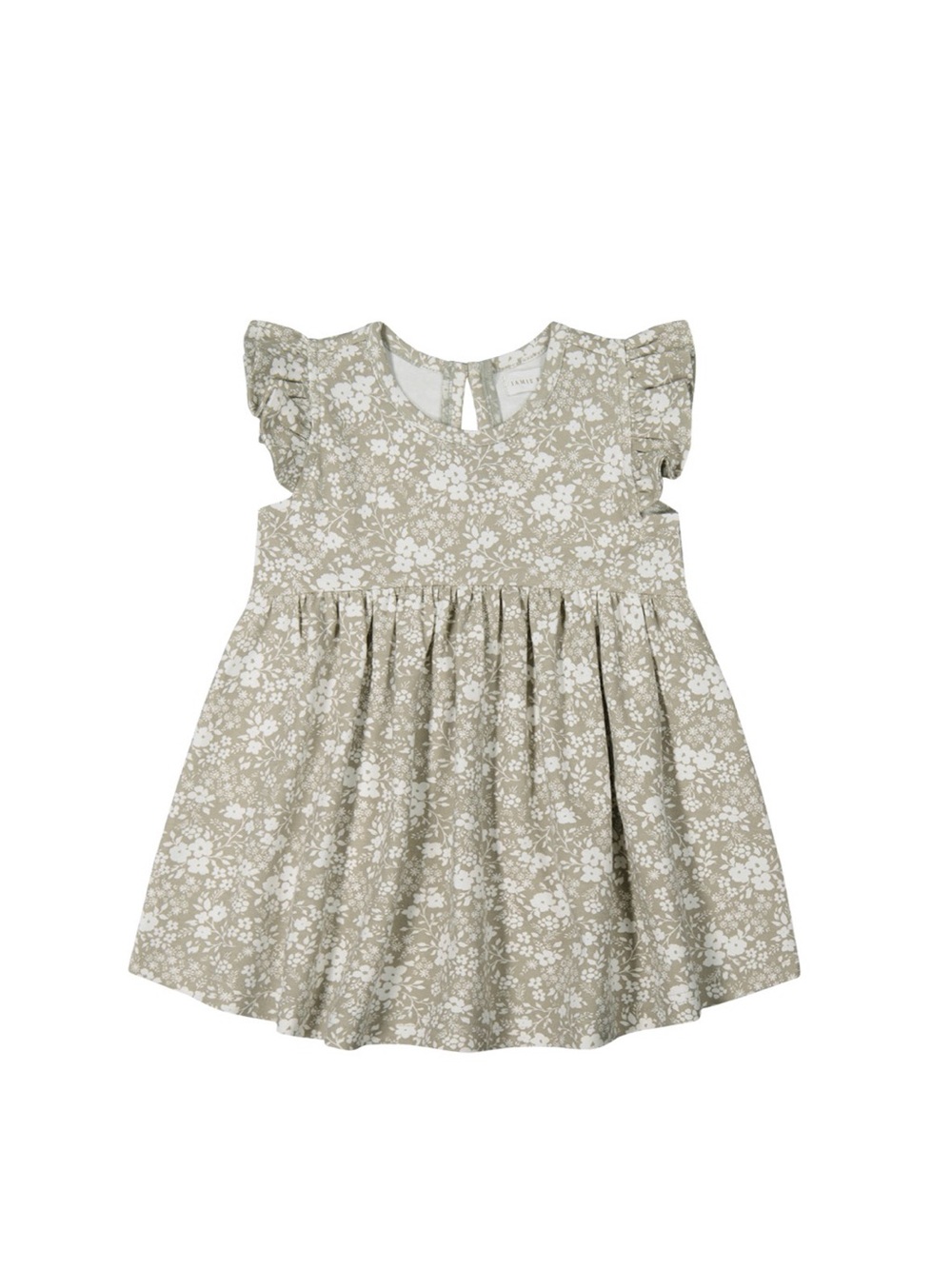 Jamie Kay Sadie Ada Sage Floral Flutter-Sleeve Dress